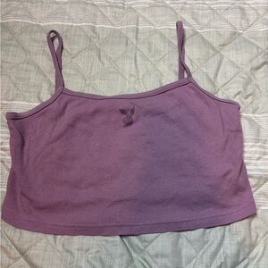 PLAYBOY Purple Ribbed Top